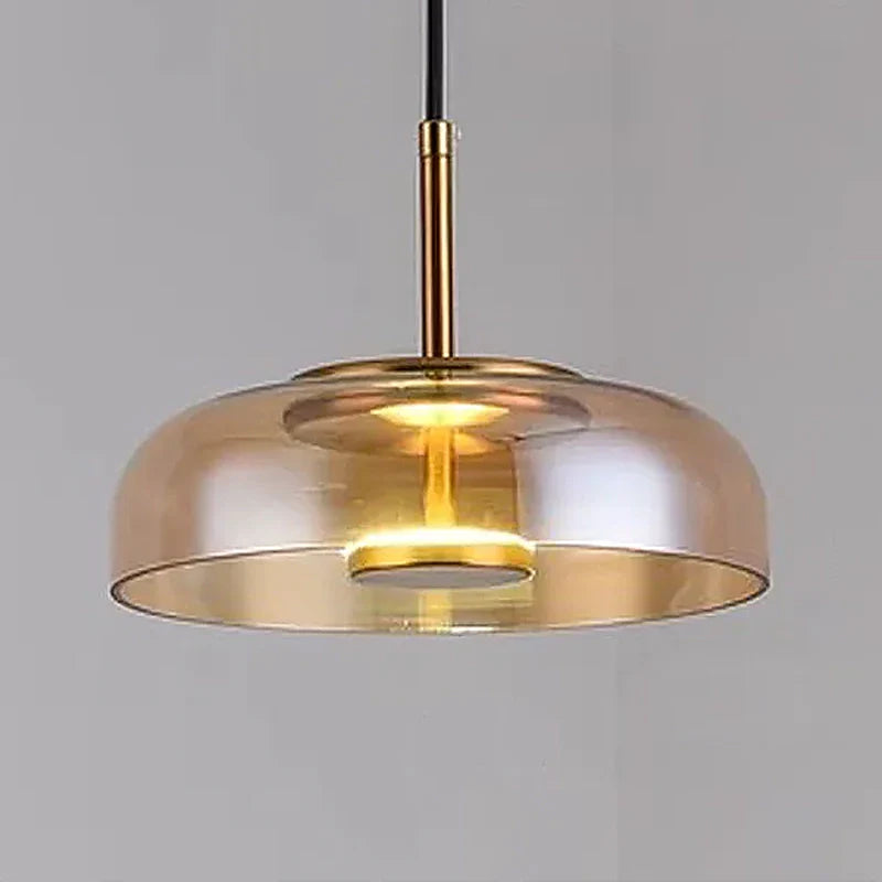 Transparent glass pendant lights