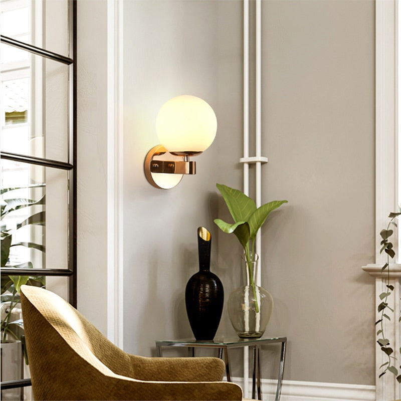 Oddie Milk Glass Wall Sconce