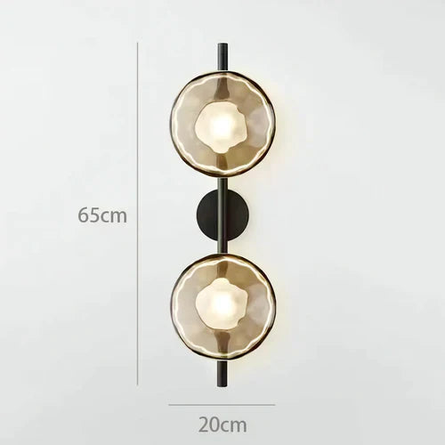 Modern minimalist art shaped glass wall lamp for bedroom living room