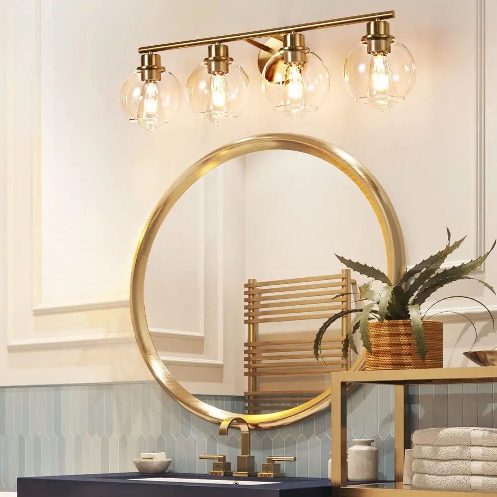 Multi-Bulb Glass Globe Vanity Light