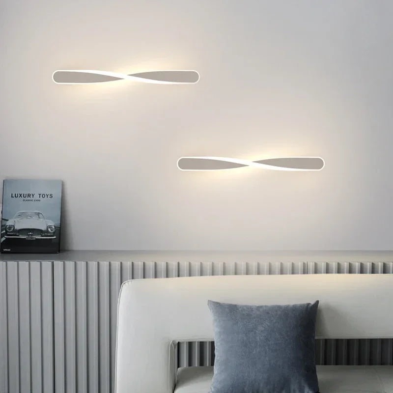 Modern Minimalist Strip Decoration LED Acrylic Art Wall Lamp For