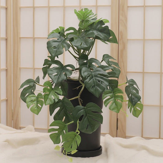 Artificial Palm Turtle Leaf Decoration with Pot