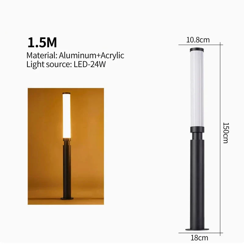 Timber Waterproof Outdoor Pole Lamp