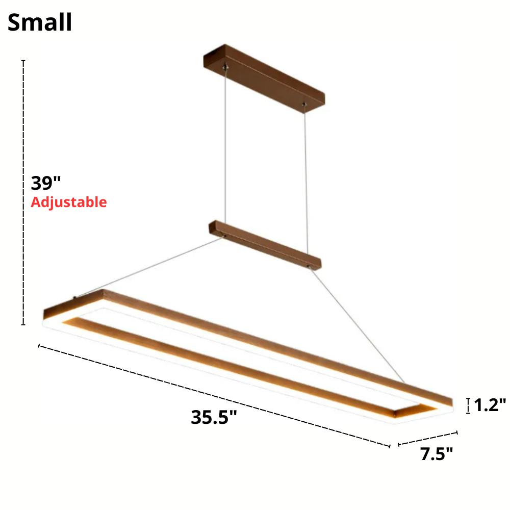 Modern Hanging Frame LED Light Fixture