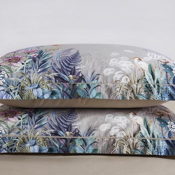 Sofia Floral Egyptian Cotton Duvet Cover Set - Nordic Side - 