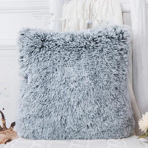 Soft Plush Faux Fur Pillows Case - Nordic Side - 