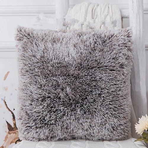 Soft Plush Faux Fur Pillows Case - Nordic Side - 