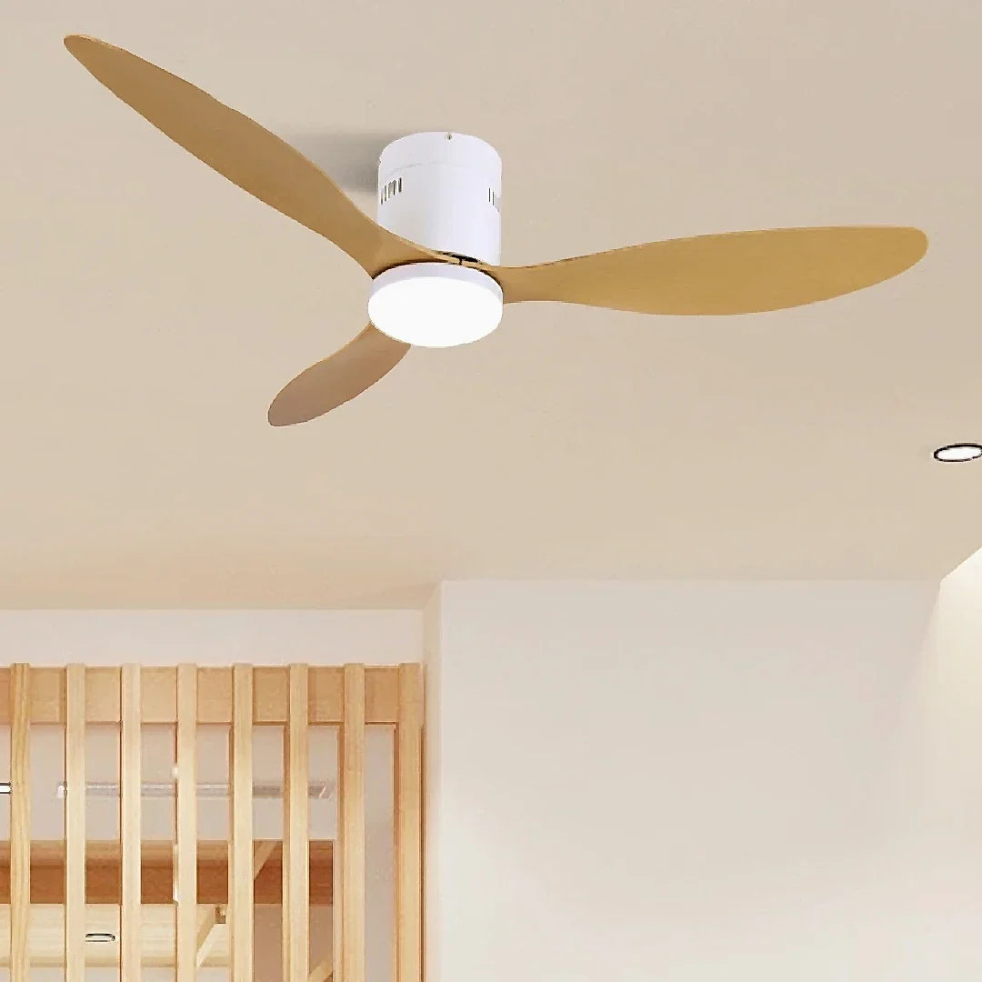 Barete | 48" Solid Wood Led Ceiling Fan with Remote Control