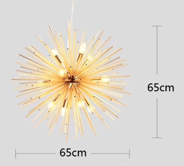 Radiation Sphere Gold Pendant Lights - Nordic Side - 