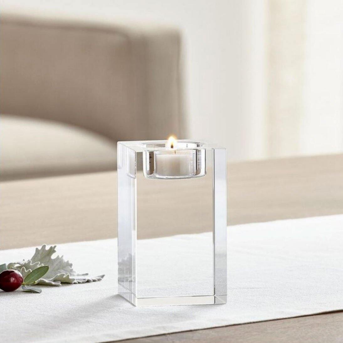 Square Crystal Candleholders - Nordic Side - 