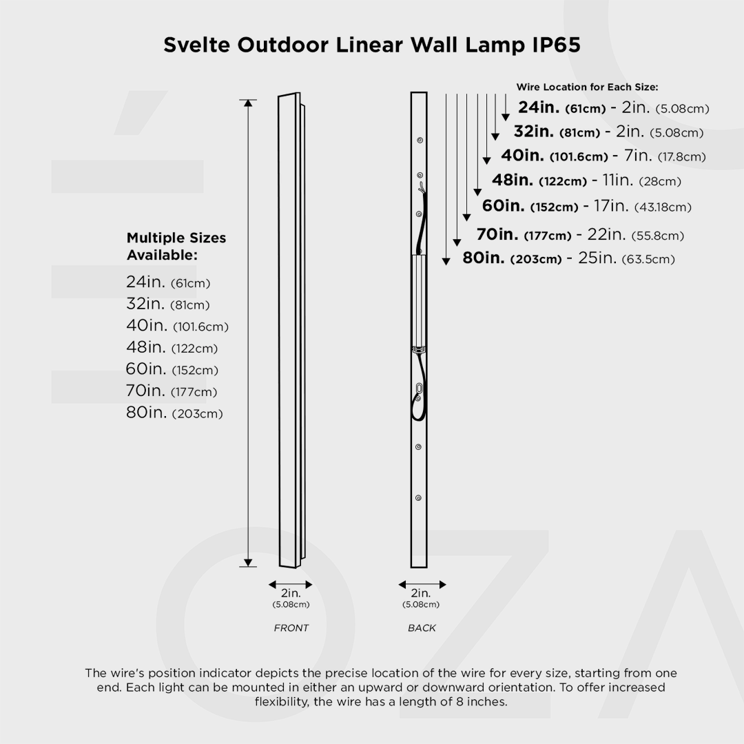 Svelte Outdoor Linear Wall Light