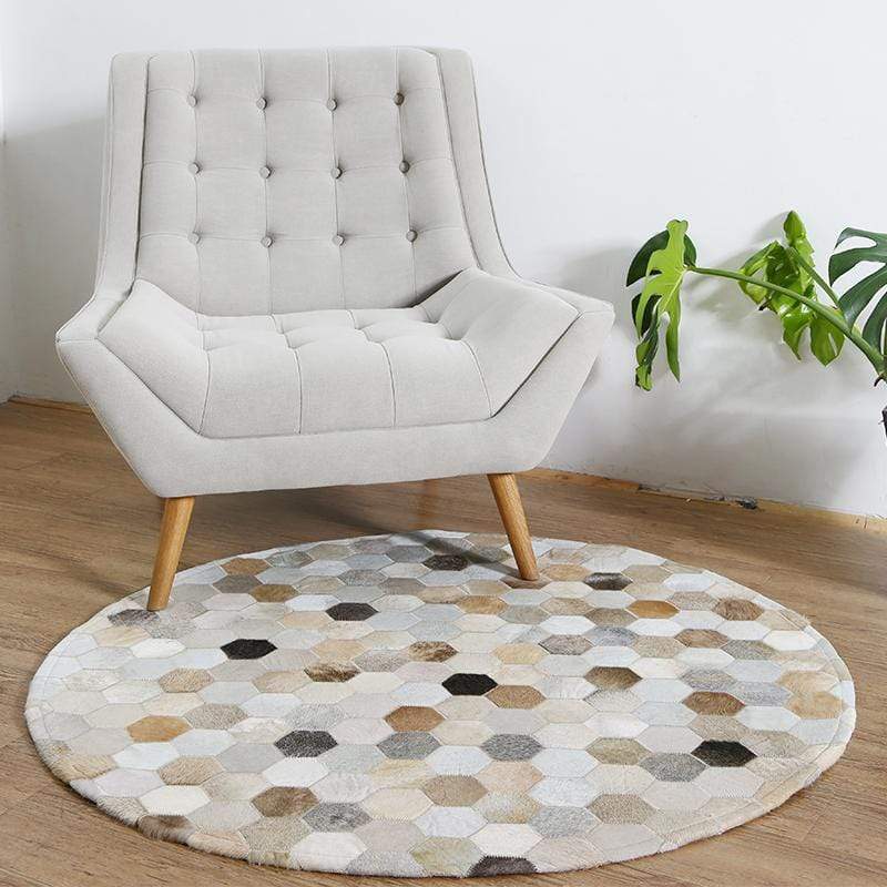 Euclid Element Cowhide Rug - Nordic Side - rugs, Rugs & Carpets