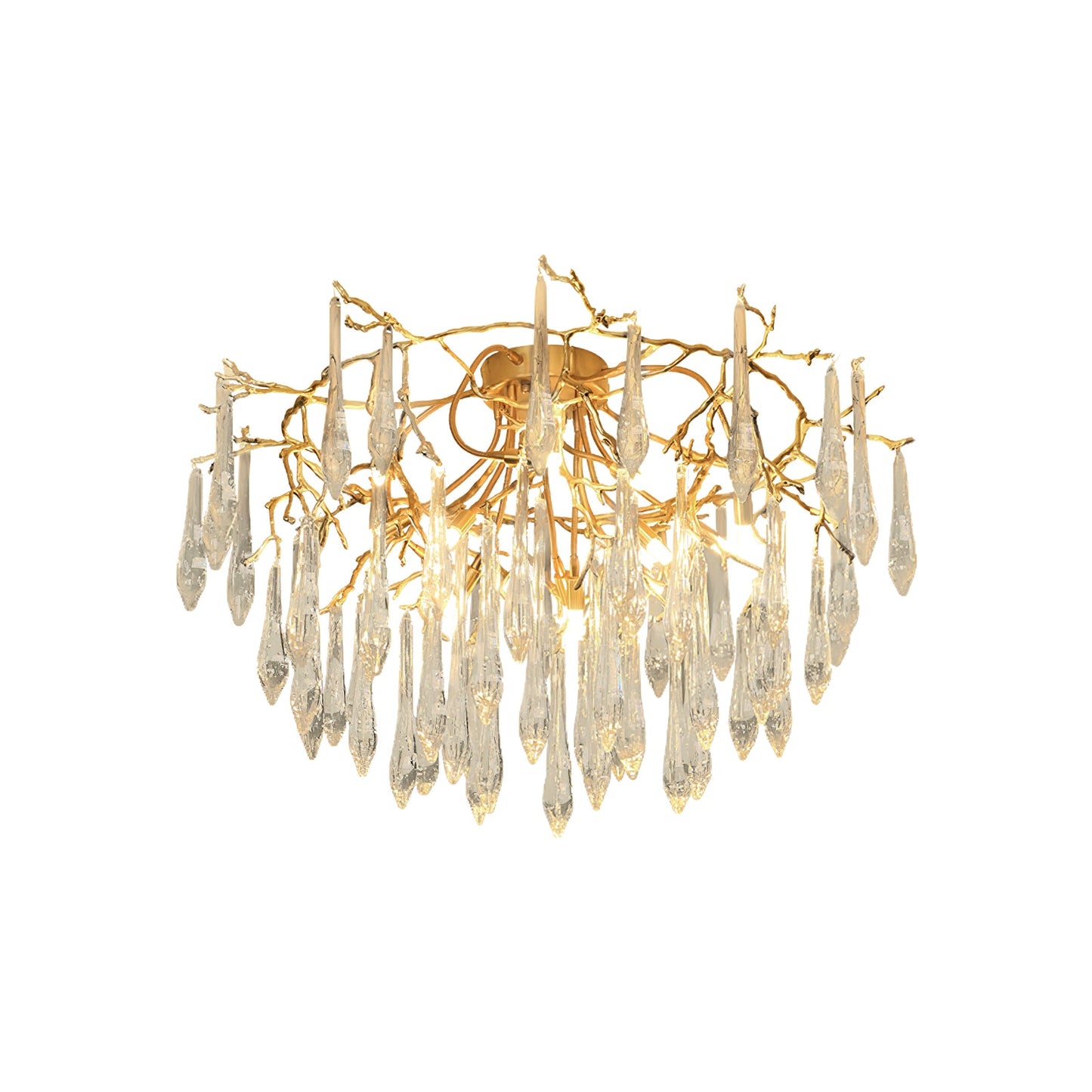 Teardrop Round Crystal Ceiling Lamp