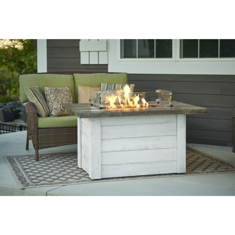 The Outdoor Greatroom Company Alcott Rectangular Gas Fire Pit Table (ALC-1224)