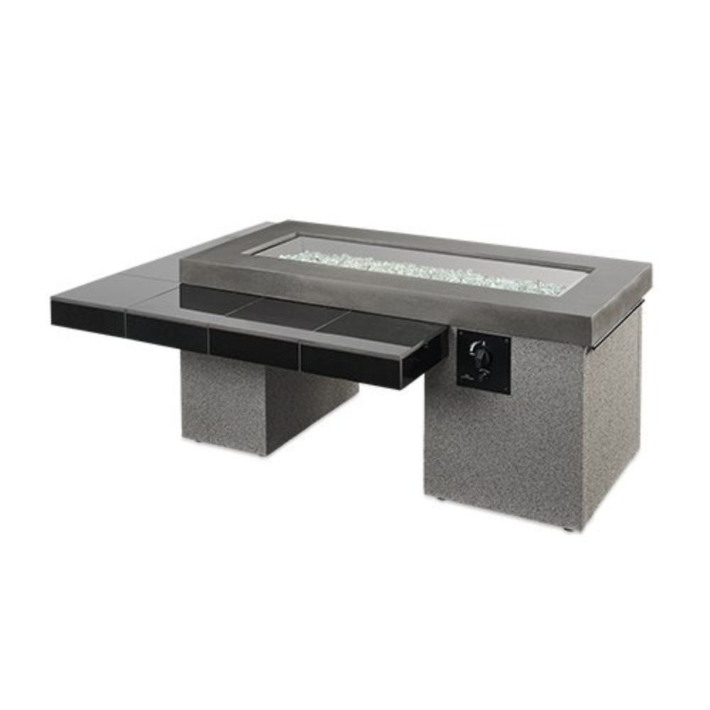 The Outdoor Greatroom Company Black Uptown Linear Gas Fire Pit Table (UPT-1242)