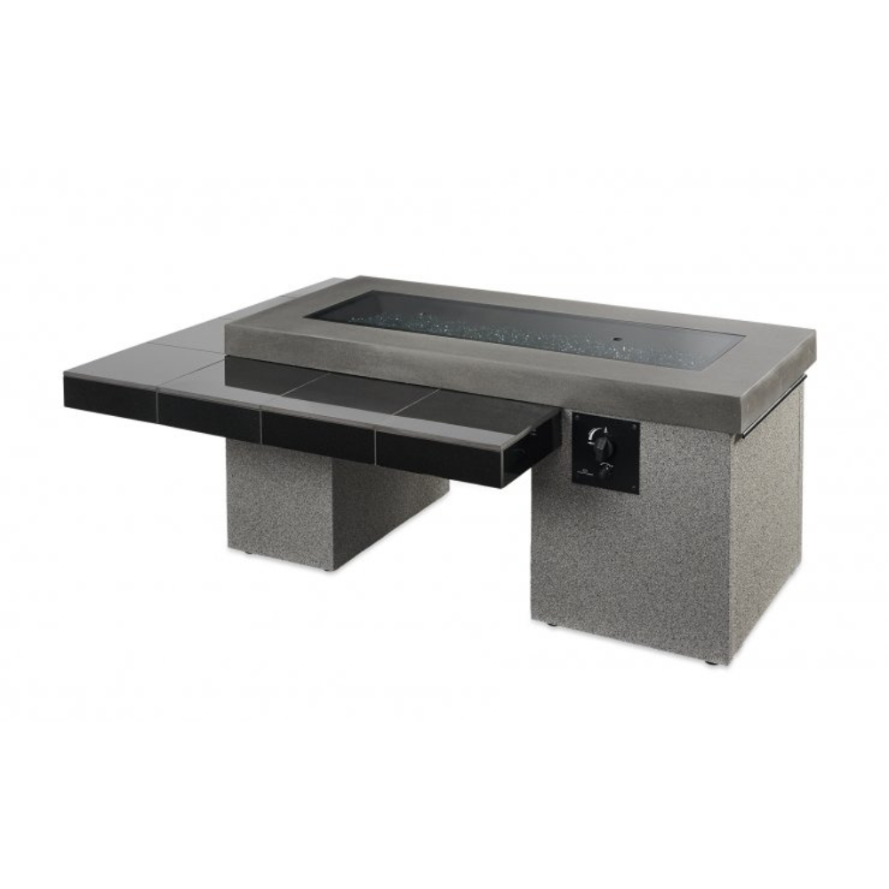 The Outdoor Greatroom Company Black Uptown Linear Gas Fire Pit Table (UPT-1242)