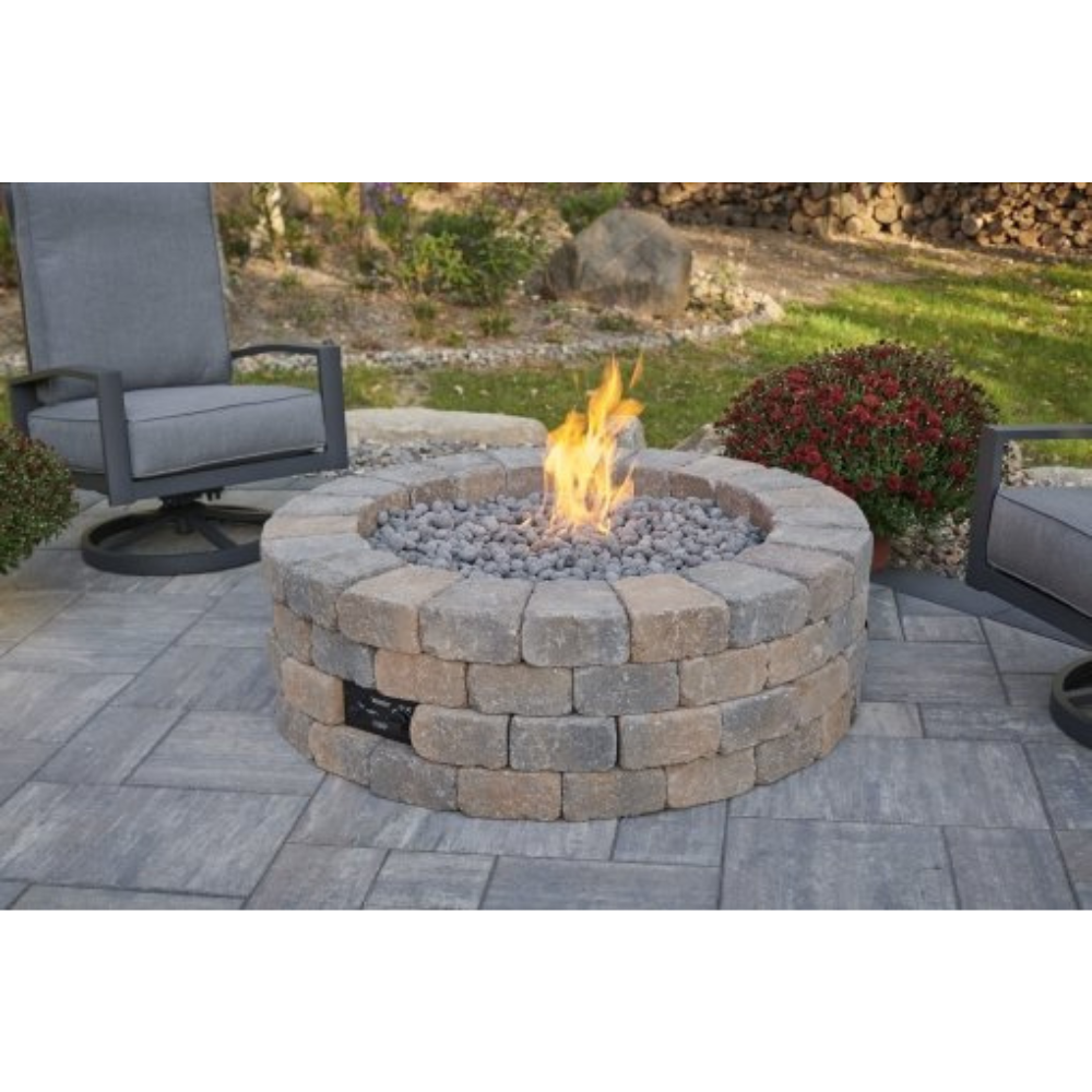 The Outdoor Greatroom Company Bronson Block Round Gas Fire Pit Kit (BRON52-K)