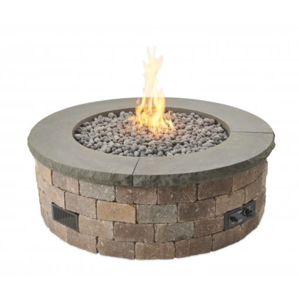 The Outdoor Greatroom Company Bronson Block Round Gas Fire Pit Kit (BRON52-K)