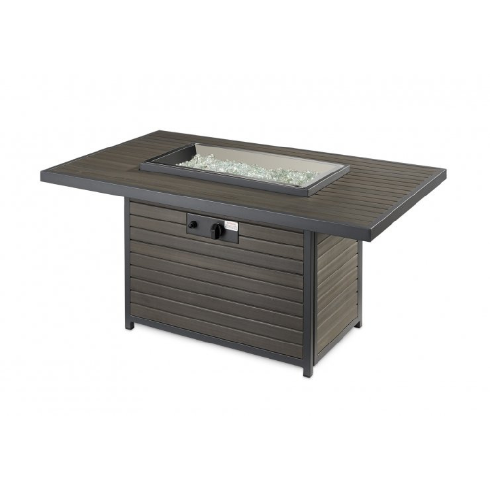 The Outdoor Greatroom Company Brooks Rectangular Gas Fire Pit Table (BRK-1224-19-K)