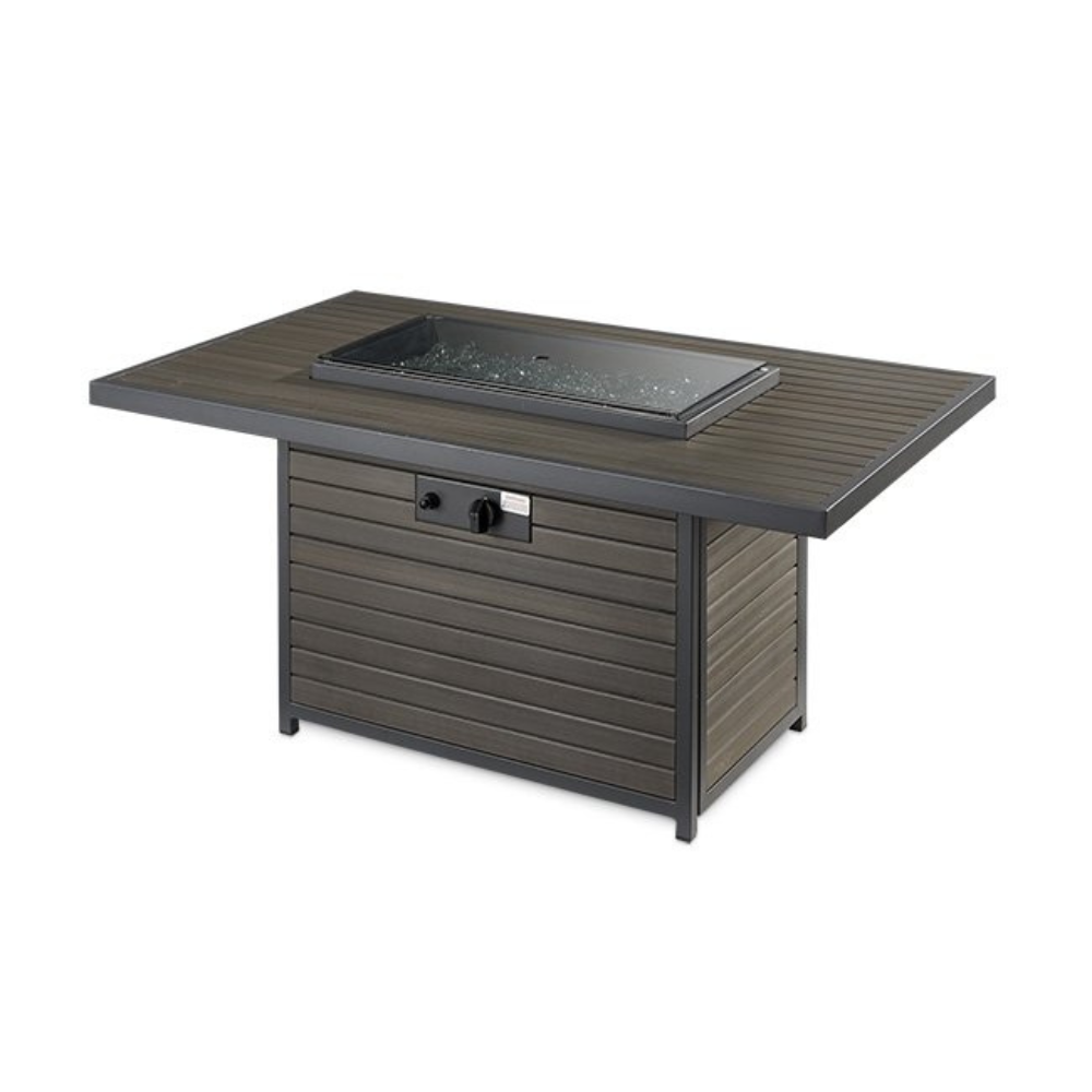 The Outdoor Greatroom Company Brooks Rectangular Gas Fire Pit Table (BRK-1224-19-K)