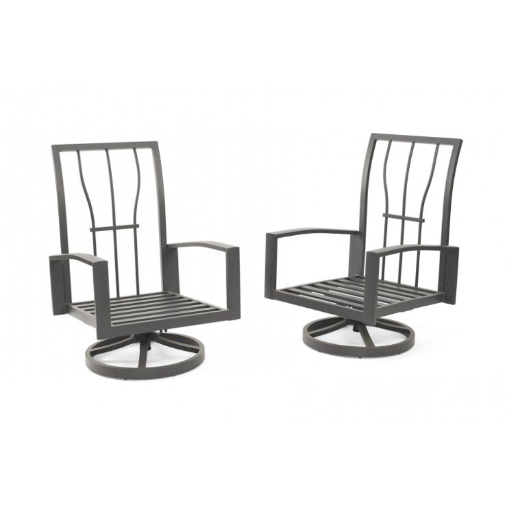 The Outdoor Greatroom Company Cast Ash Lyndale Highback Swivel Rocking Chairs (LSR-CA)