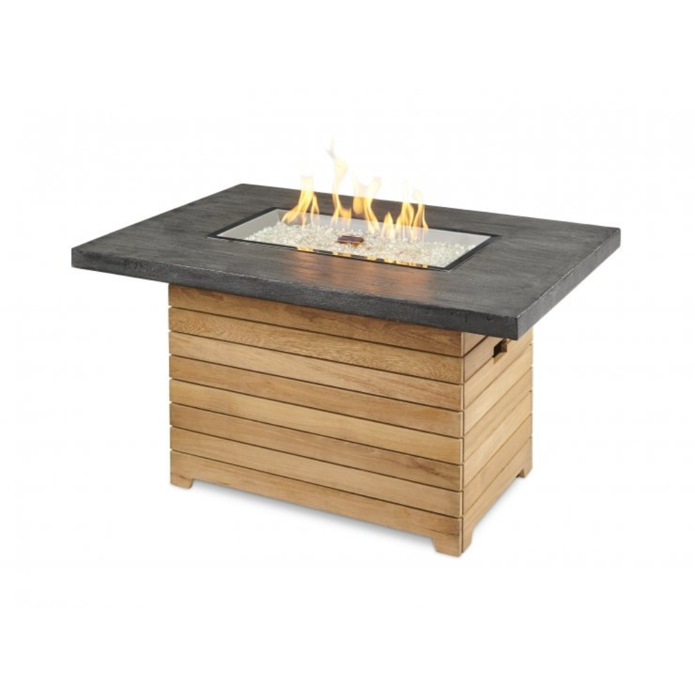 The Outdoor Greatroom Company Darien Rectangular Gas Fire Pit Table with Everblend Top (DAR-1224-EBG-K)