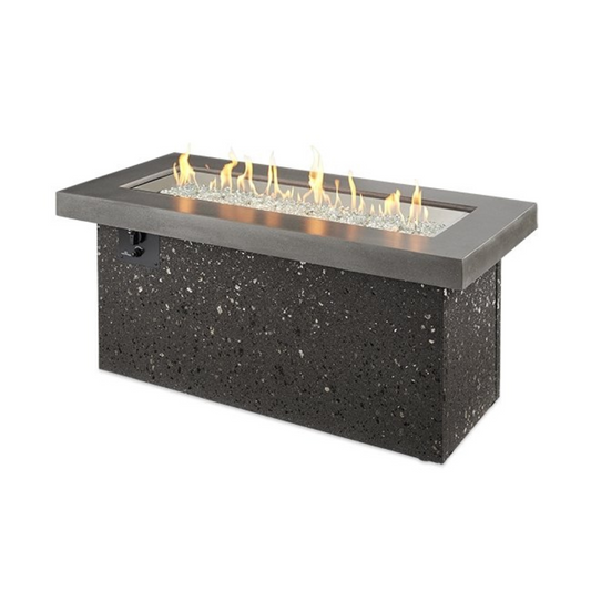 The Outdoor Greatroom Company Grey Key Largo Linear Gas Fire Pit Table (KL-1242-MM)