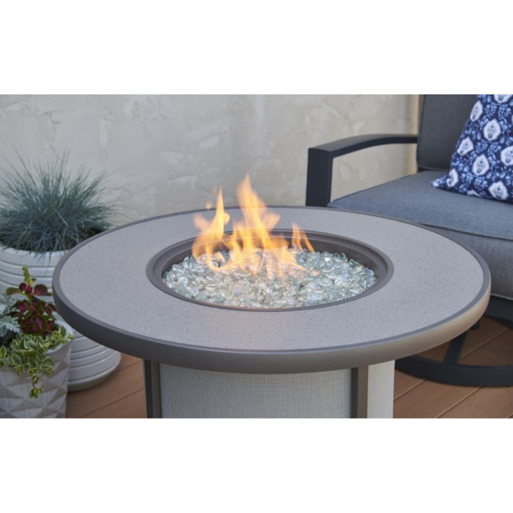 The Outdoor Greatroom Company Grey Stonefire Round Gas Fire Pit Table (SF-32-GRY-K)