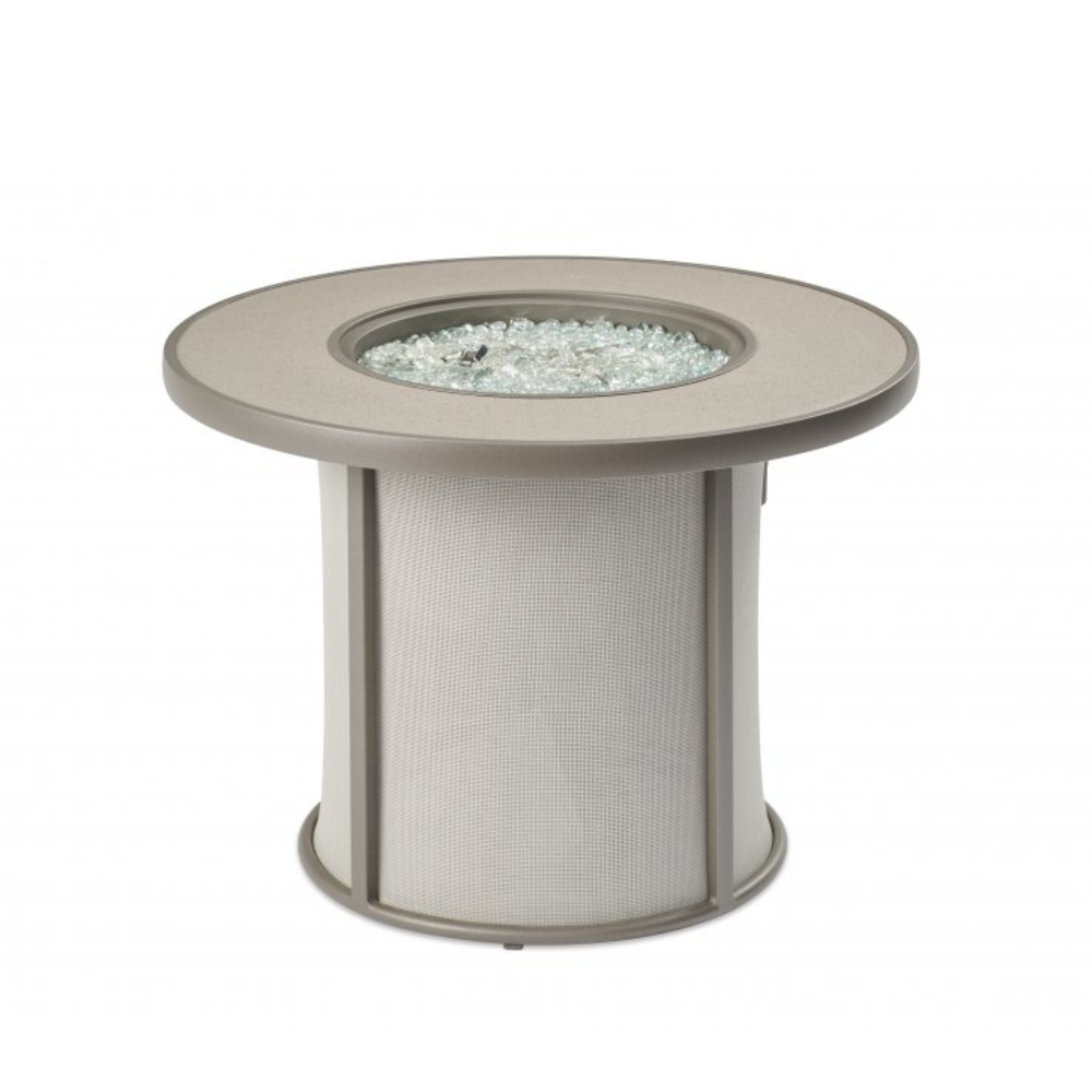 The Outdoor Greatroom Company Grey Stonefire Round Gas Fire Pit Table (SF-32-GRY-K)