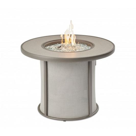 The Outdoor Greatroom Company Grey Stonefire Round Gas Fire Pit Table (SF-32-GRY-K)