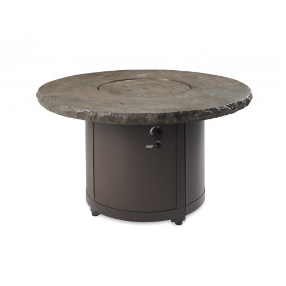 The Outdoor Greatroom Company Marbleized Noche Beacon Round Gas Fire Pit Table (BC-20-MNB)