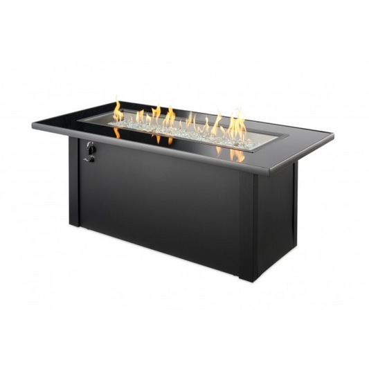 The Outdoor Greatroom Company Monte Carlo Linear Gas Fire Pit Table (MCR-1242-BLK-K)