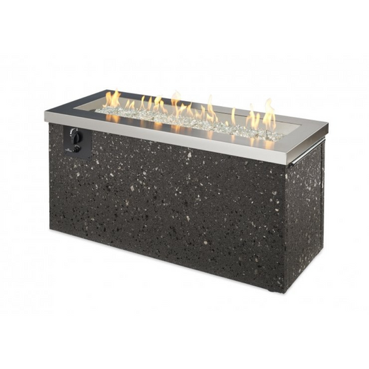 The Outdoor Greatroom Company Stainless Steel Key Largo Linear Gas Fire Pit Table (KL-1242-SS)