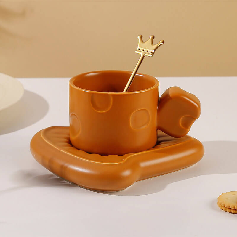 Toast Ceramic Cups and Saucers