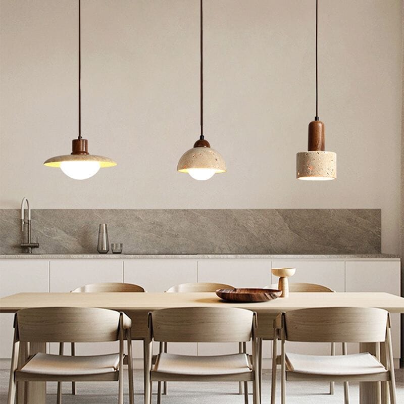 Travertine Wabi Pendants