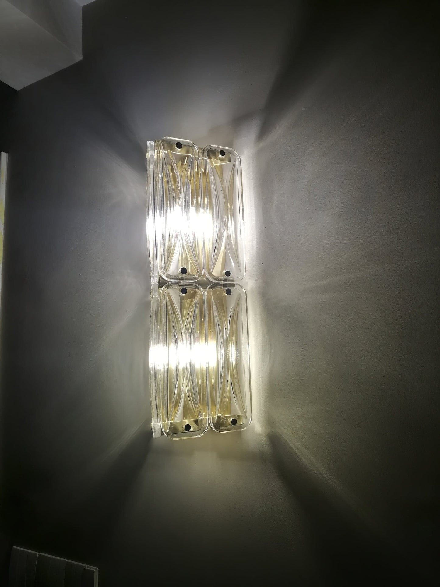 Triangular Glass Wall Light