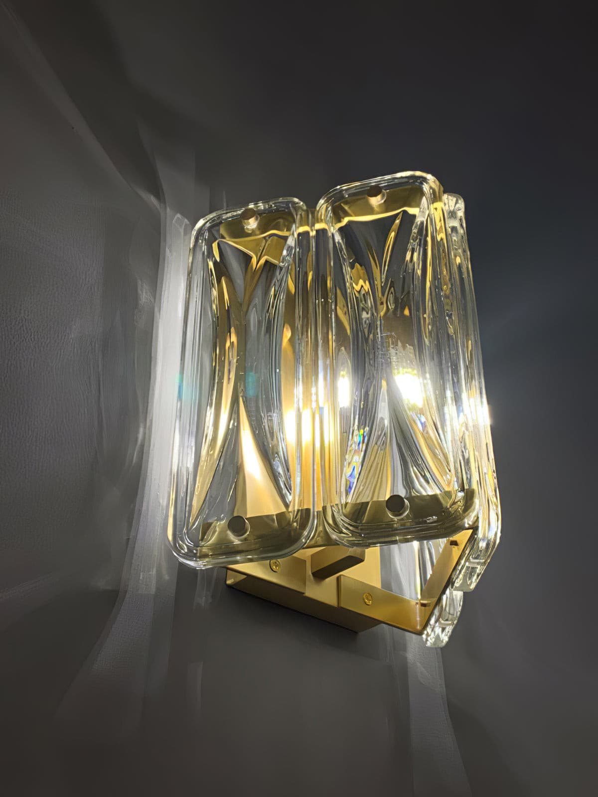 Triangular Glass Wall Light