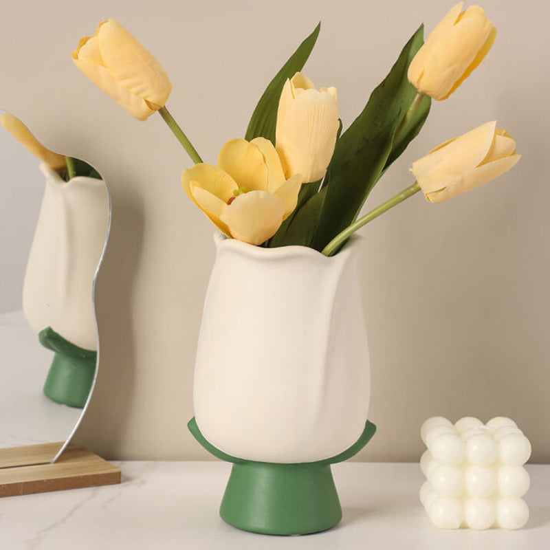 Tulip Shaped Ceramic Vase