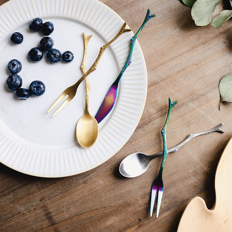 Twig Stainless Steel Dessert Spoon