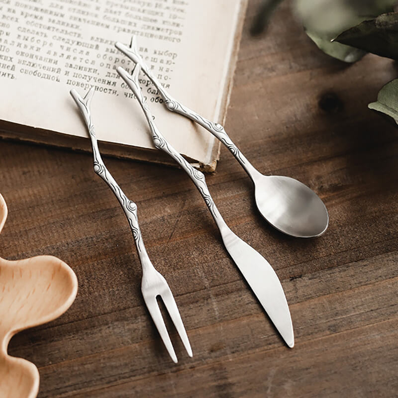 Twig Stainless Steel Dessert Spoon