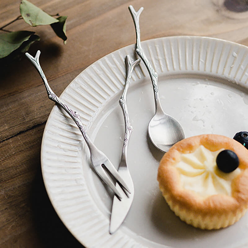 Twig Stainless Steel Dessert Spoon