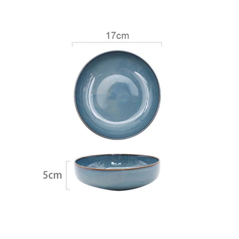 Linstead Blue Deep Plate - Modern Stoneware