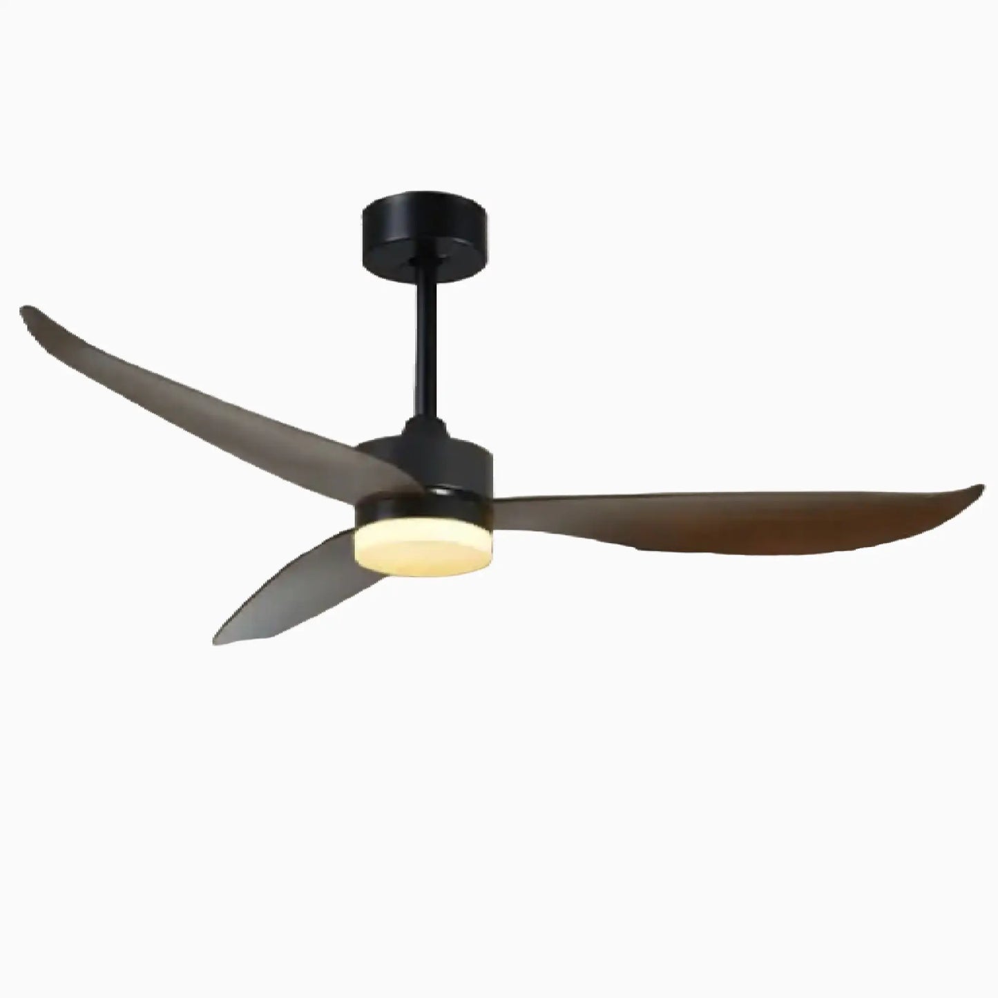 Modern Indoor Solid Wood Ceiling Fan With Lamp and Remote Control | 52"