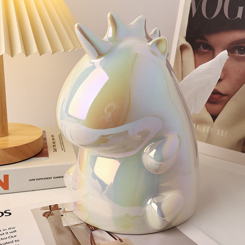 Unicorn Ceramic Tissue Storage Box