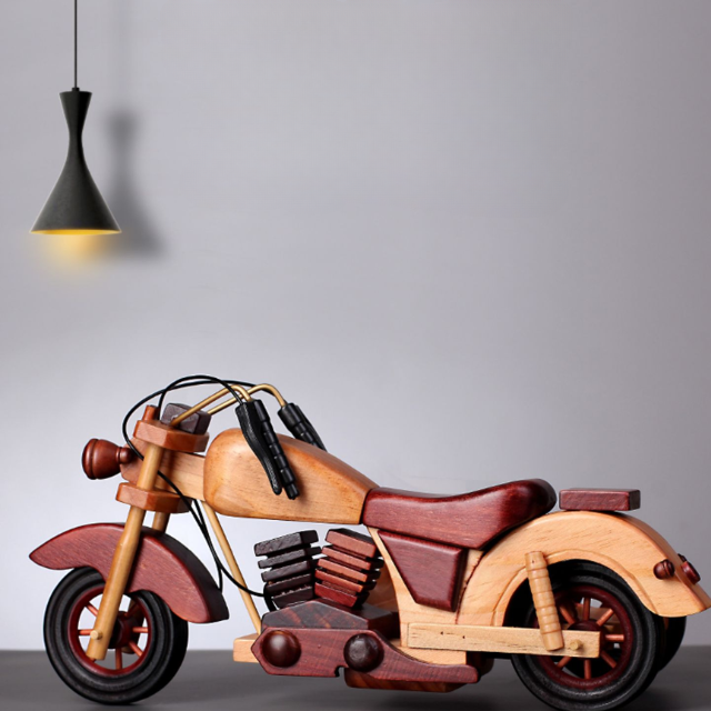 Wooden Motorcycle Wine Rack