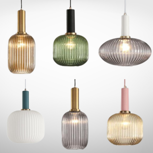 Walden - Vintage Textured Glass Pendant Lights