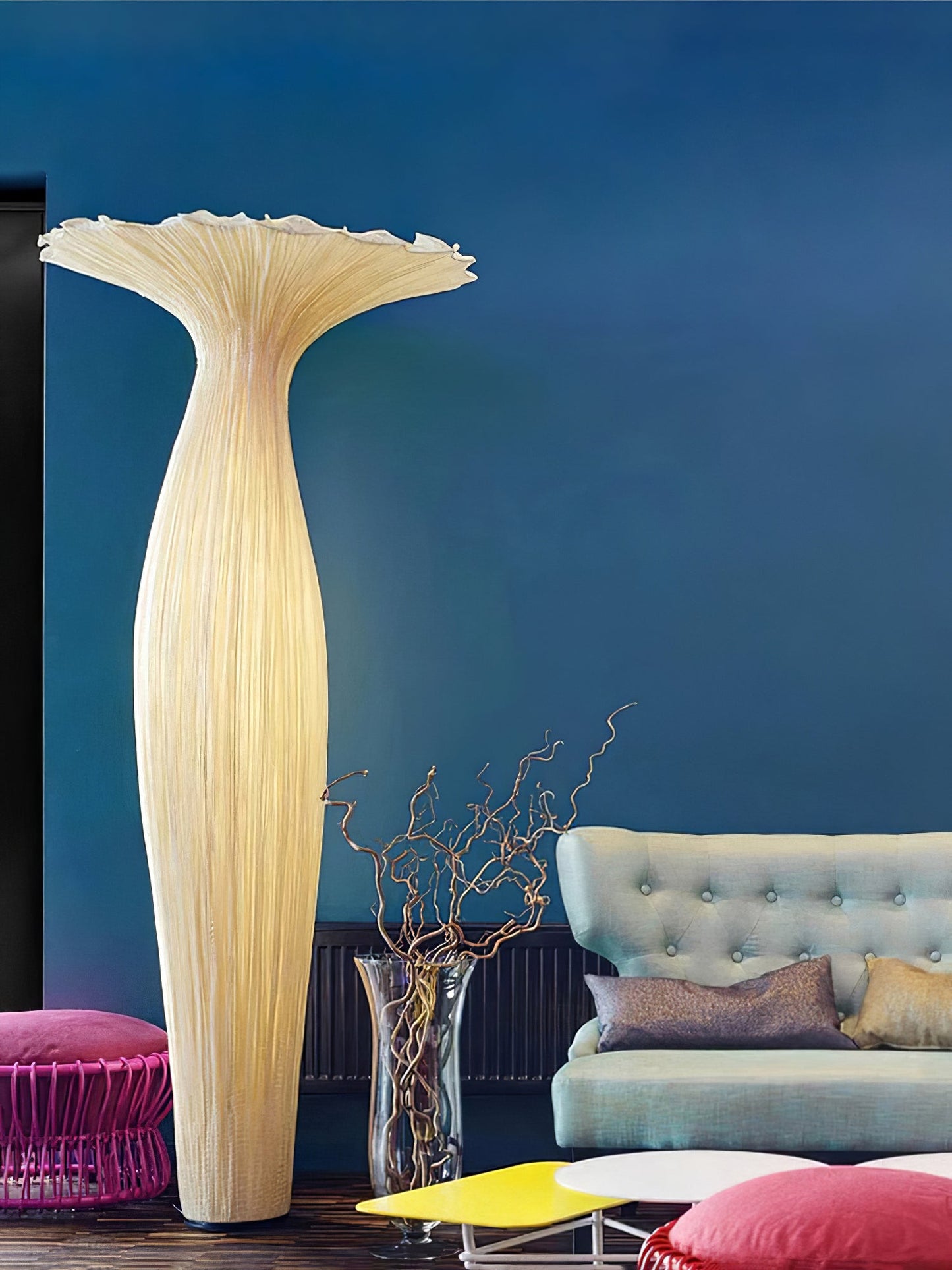 Vase Fabric Floor Lamp