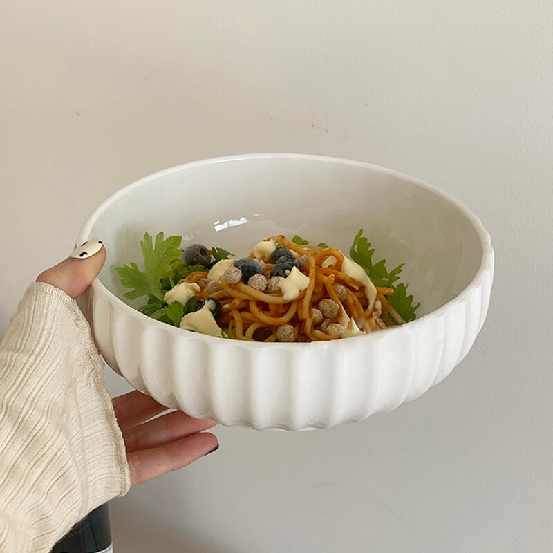 Vertical Grain Ceramic Bowl