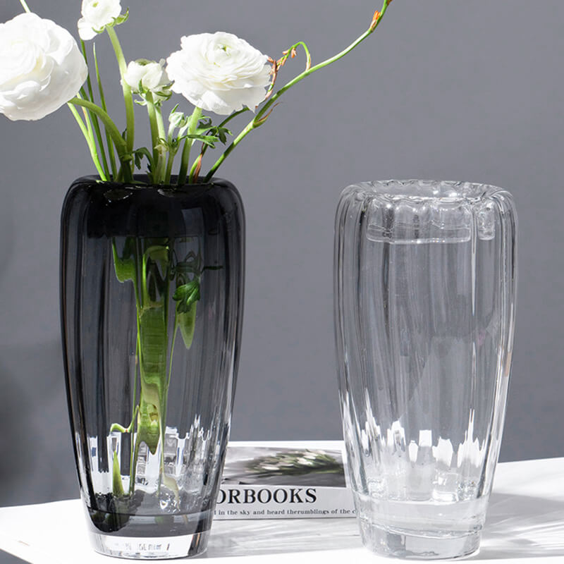 Vertical Grain Glass Vase