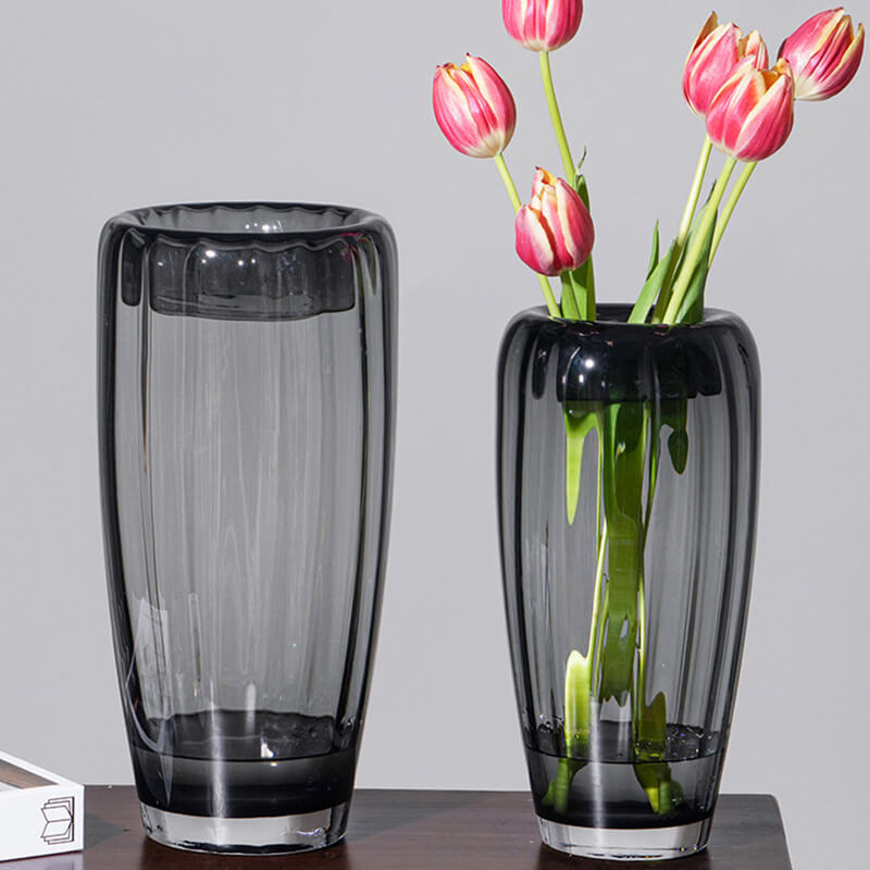 Vertical Grain Glass Vase